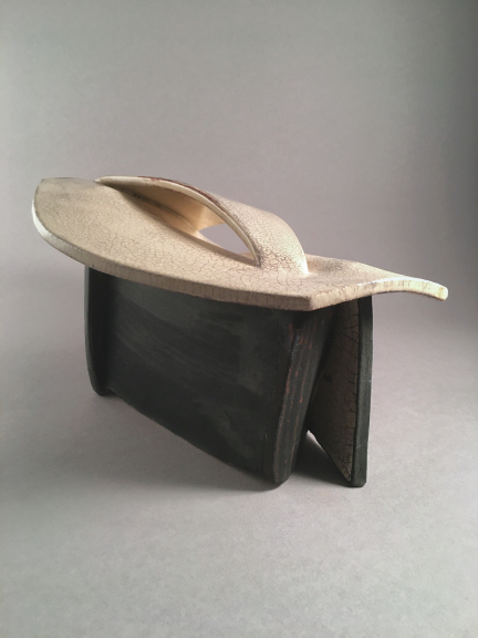 Shoebox #3 -- Low-fire earthenware (5" x 9" x 6"