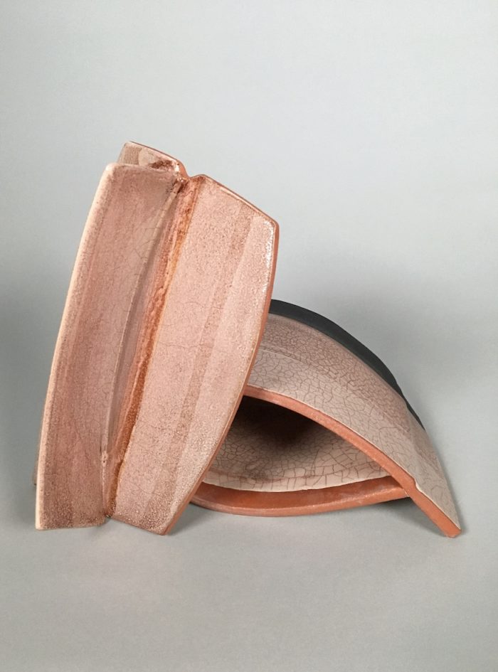 Oval Box #5, Lid Off -- Low-fire ceramics (7.5" x 8" x 5")