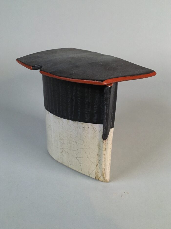 Oval Box #9, View B -- Low-fire ceramics (5.5" x 6" x 4")