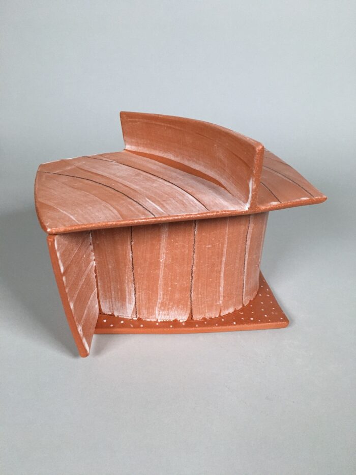 Terra Cotta House #2 -- Low-fire earthenware (5.5" x 8.5" x 6")