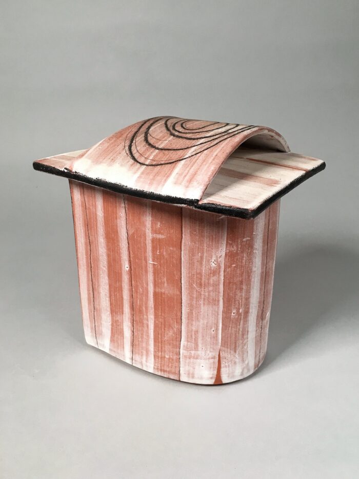 Puzzle Box #11, View B -- Low-fire ceramics (7.5" x 6.5" x 5")